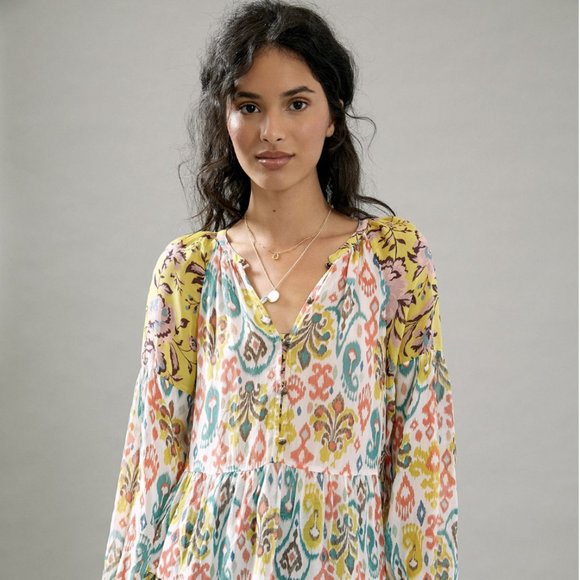 Maureen Babydoll Anthropologie Tunic Blouse, Size S - Picture 1 of 6